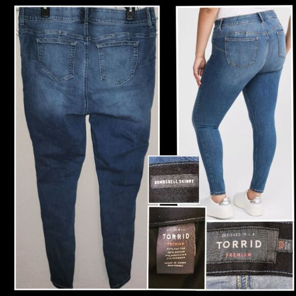 16R Torrid Bombshell Premium Stretch Skinny Jeans - Picture 2 of 2